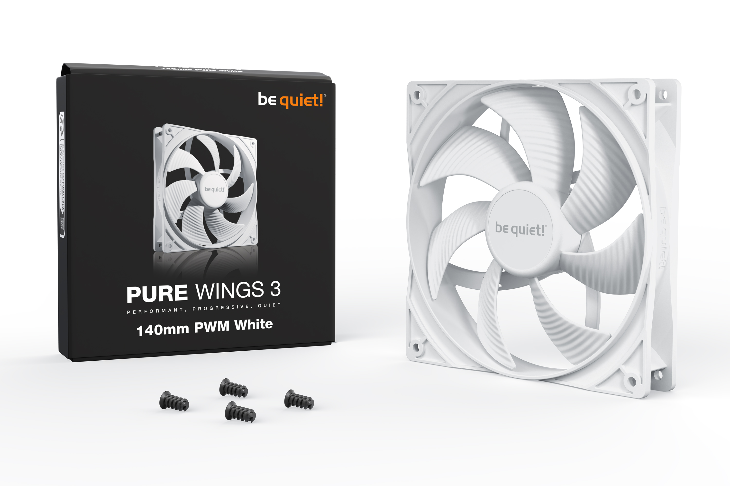 be quiet! Lüfter 140*140*25 Pure Wings 3 White PWM