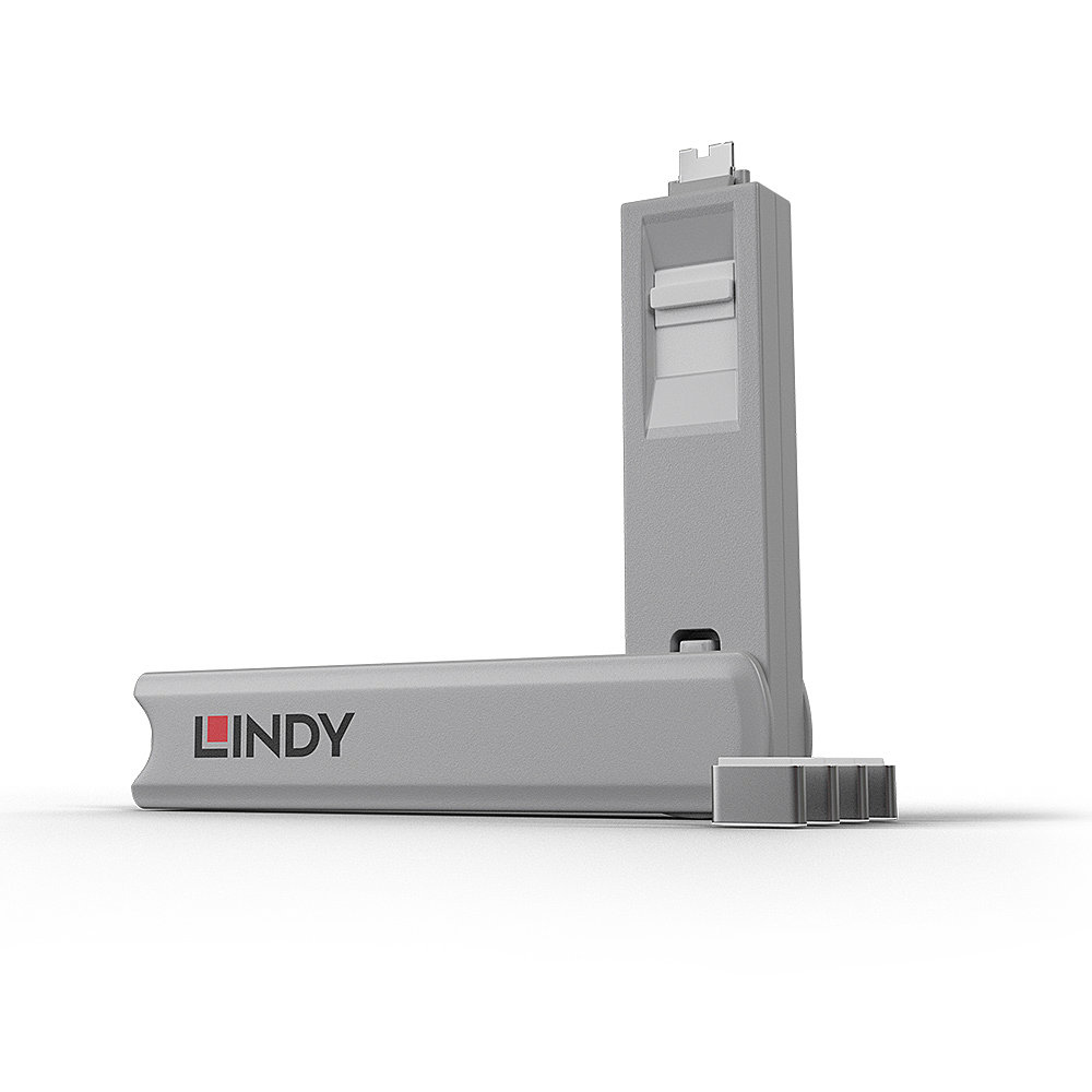 LINDY USB Typ C Portschlüssel mit 4 schlösser weiß