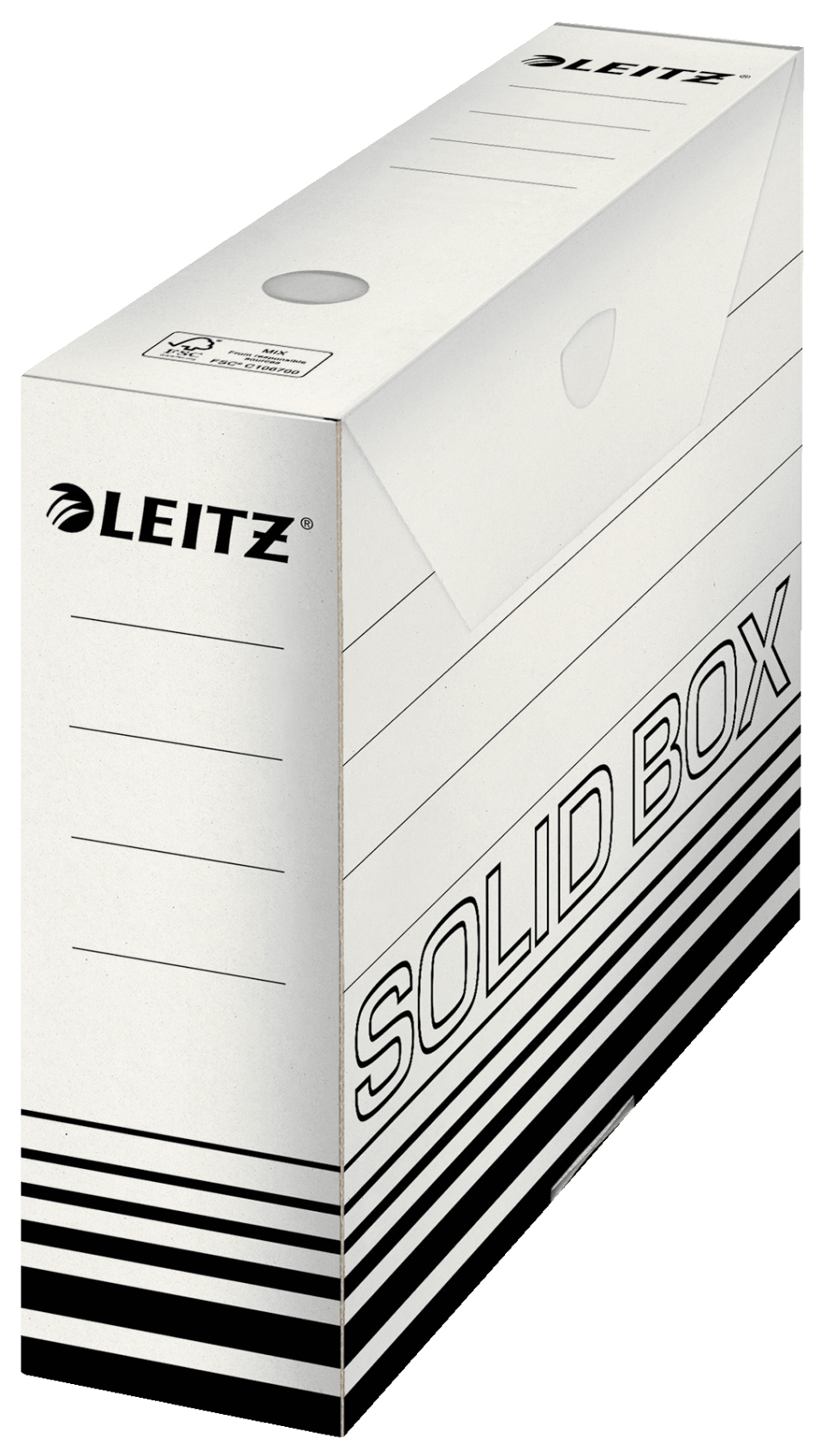 LEITZ Archivbox Solid weiß 8,0 x 33,0 x 25,7 cm, 10 St.