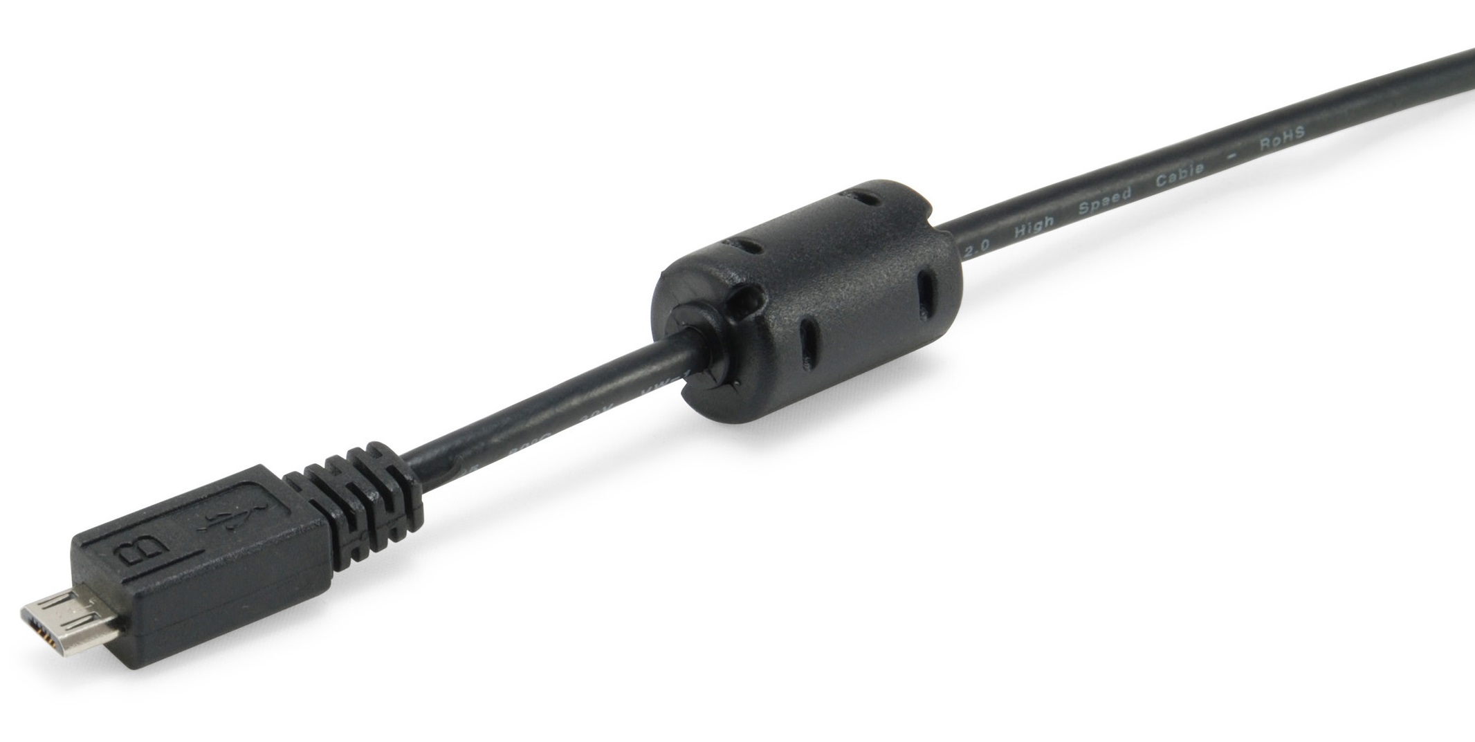 Equip Kabel USB-A2.0->Micro-B Ferrit St/St 1.80m schwarz Polybeutel