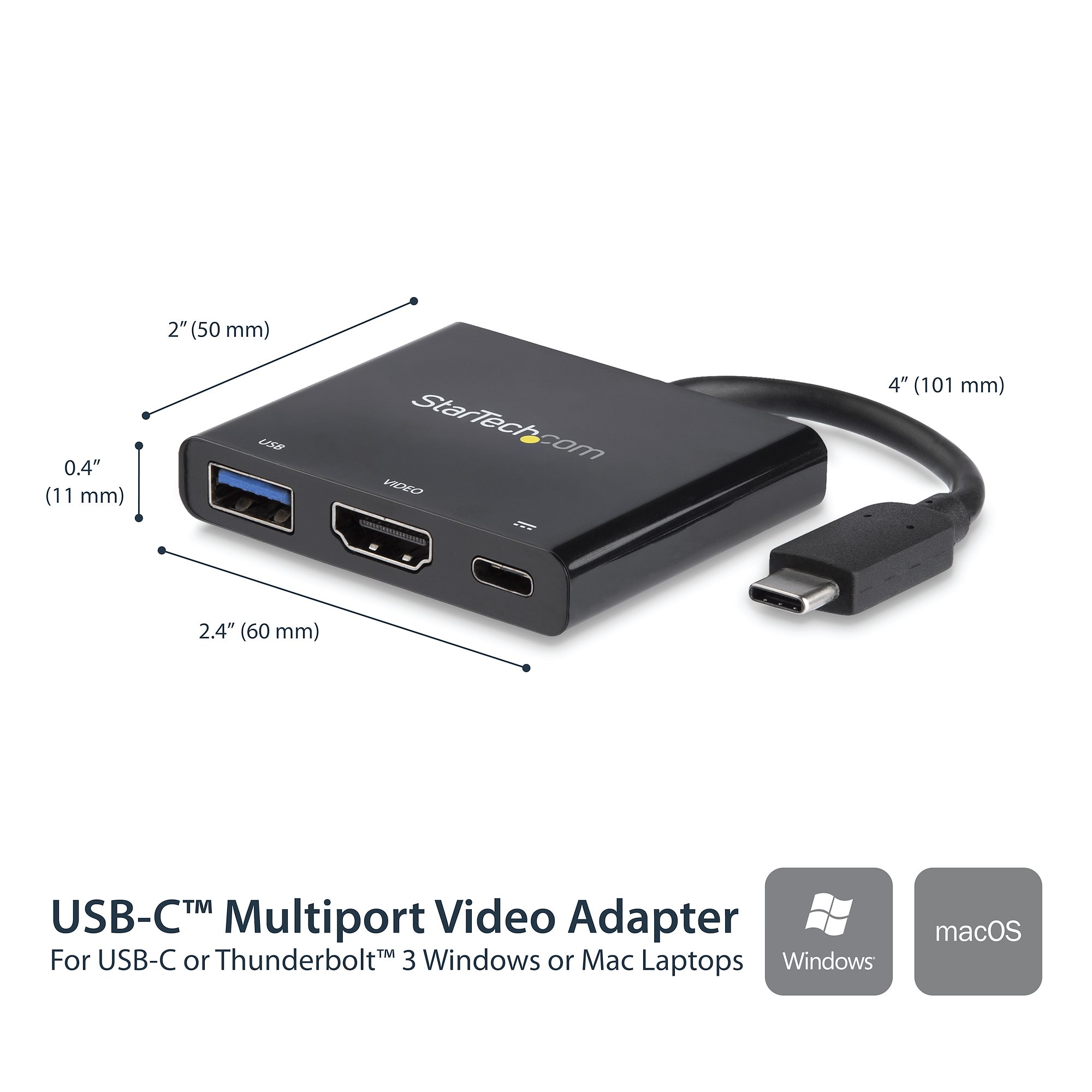 USB-C TO 4K HDMI ADAPTER W/ PD .