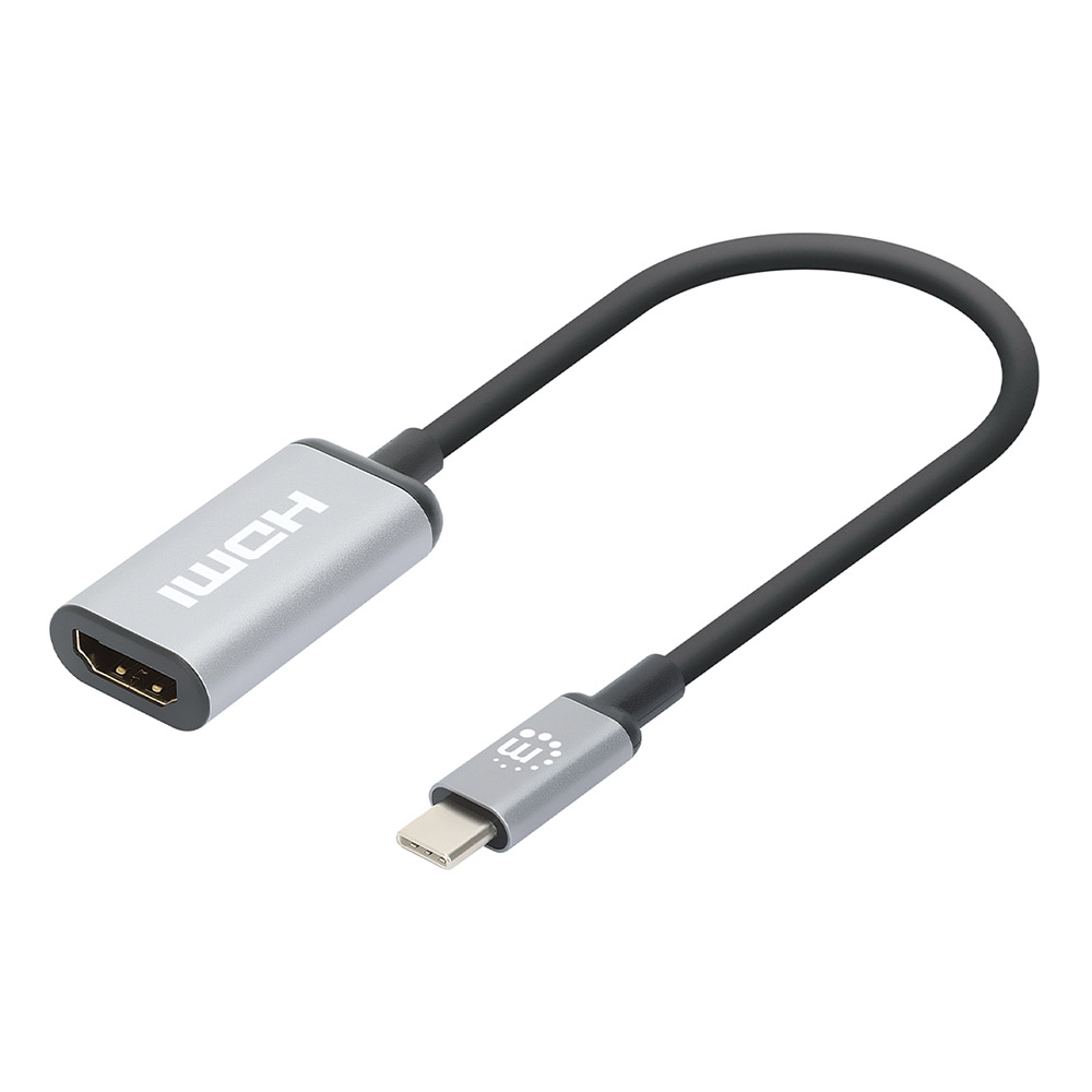 MANHATTAN 4K@60Hz USB 3.2 Typ C auf HDMI-Adapter 15cm Kabel