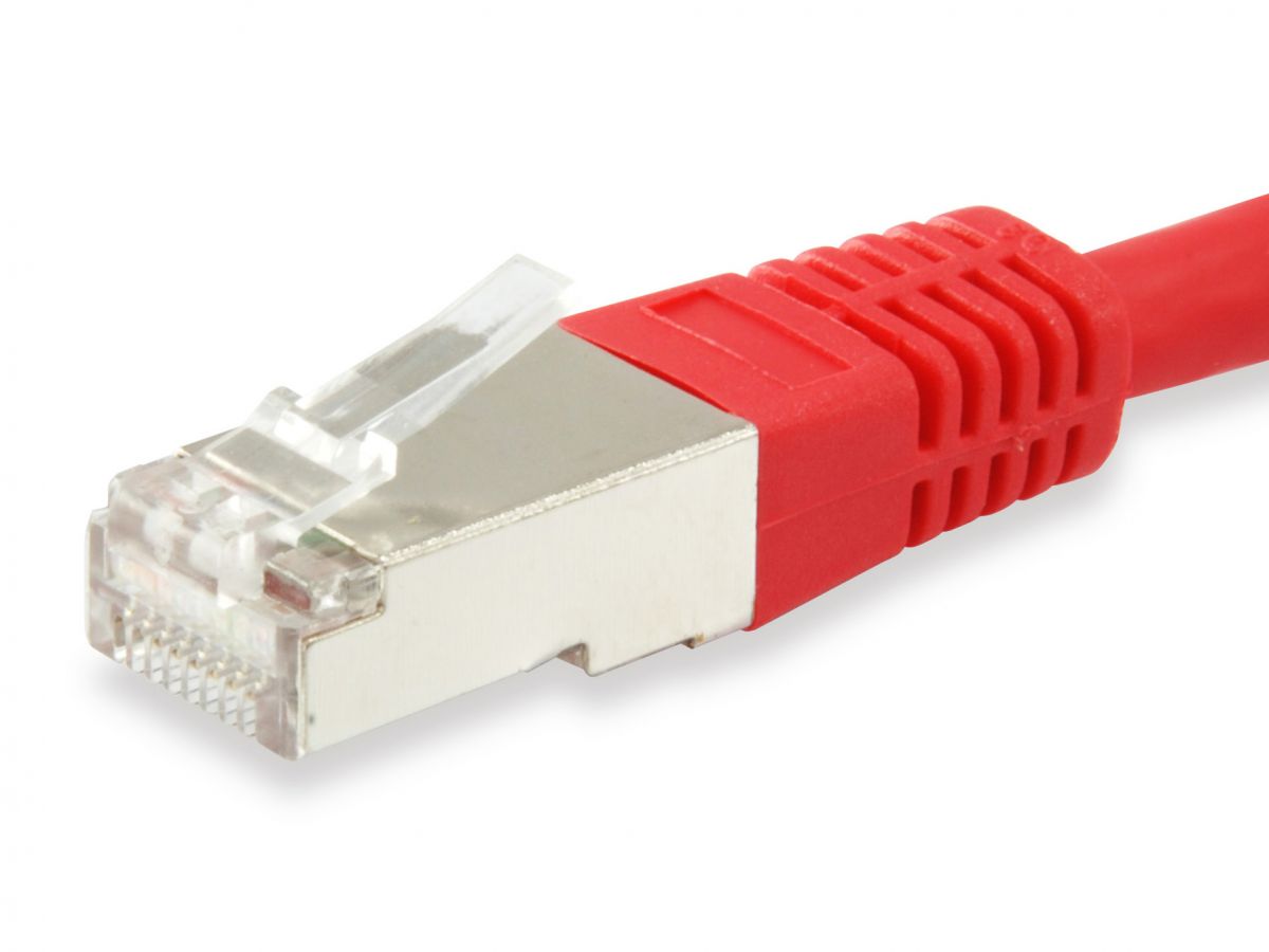 Equip Patchkabel Cat6A Plat.S/FTP 2xRJ45 10.00m rot LSZH Polybeutel
