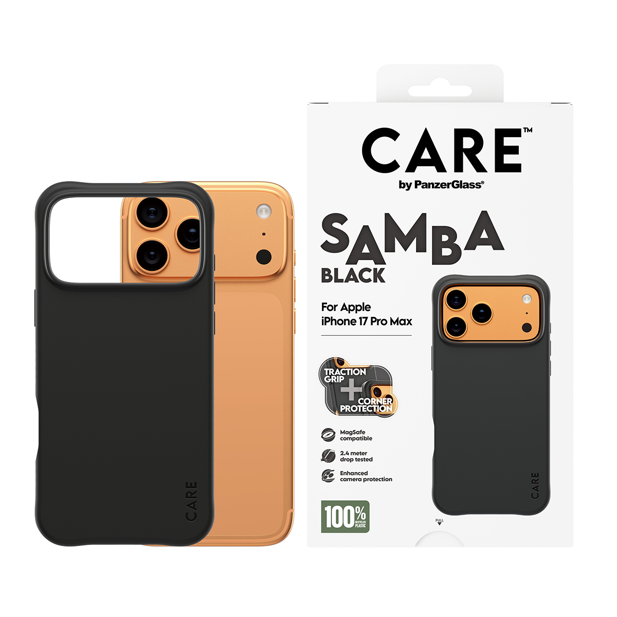 CARE BY FASHIONABLE CASE SAMBA BLACK W. MAGSAFE IPHONE 17 PRO M
