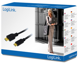 Logilink HDMI-Kabel Ethernet A -> mini St/St 1.00m sw