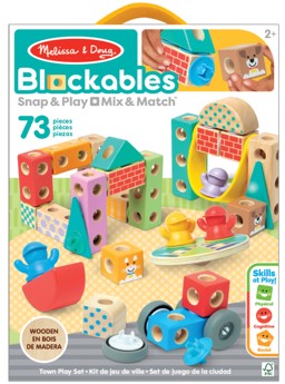 Melissa & Doug - Blockables Stadt Spielset, Konstruktionsspielzeug