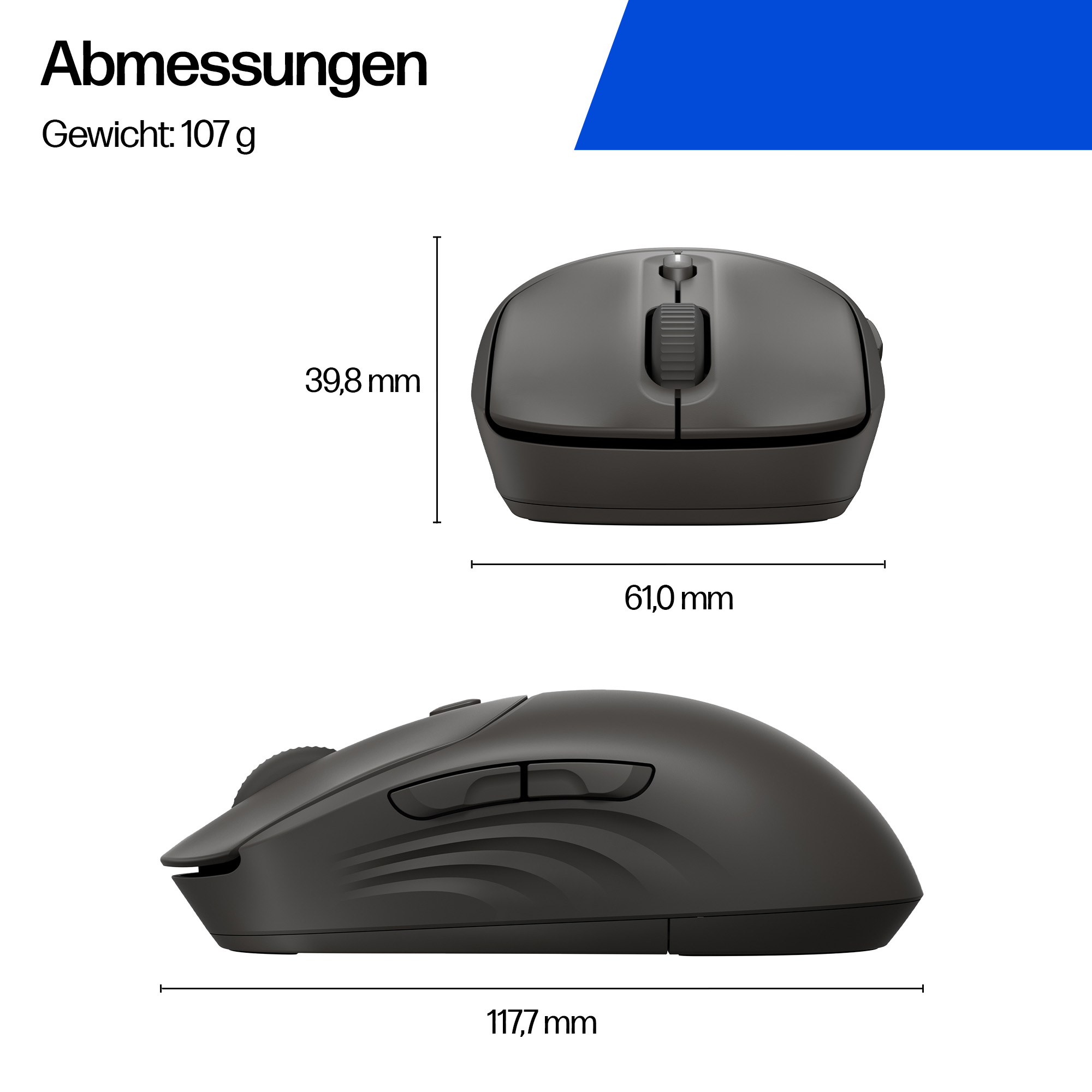 HP 405 QUIET BLK WIRELESS MOUSE .