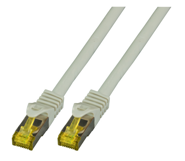 EFB Patchkabel Cat6a S/FTP LSZH mit Cat7 Rohkabel 20m GRAU 10 Gigabit Ethernet 600MHz 4x2xAWG26/7 Flammwidrig Raucharm