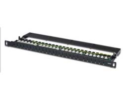 DIGITUS Patchpanel 0,5HE 24-Port Cat6 ungeschirmt schwarz