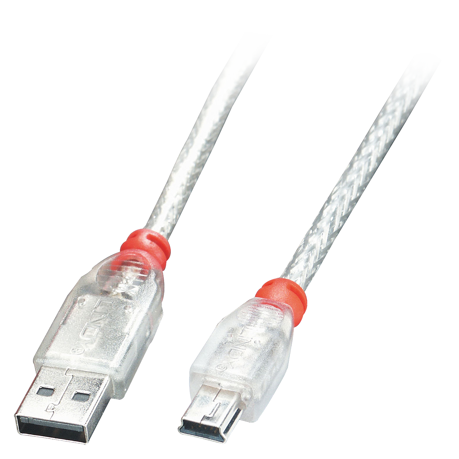 LINDY USB 2.0 Kabel Typ A/mini-B transparent M/M 5m