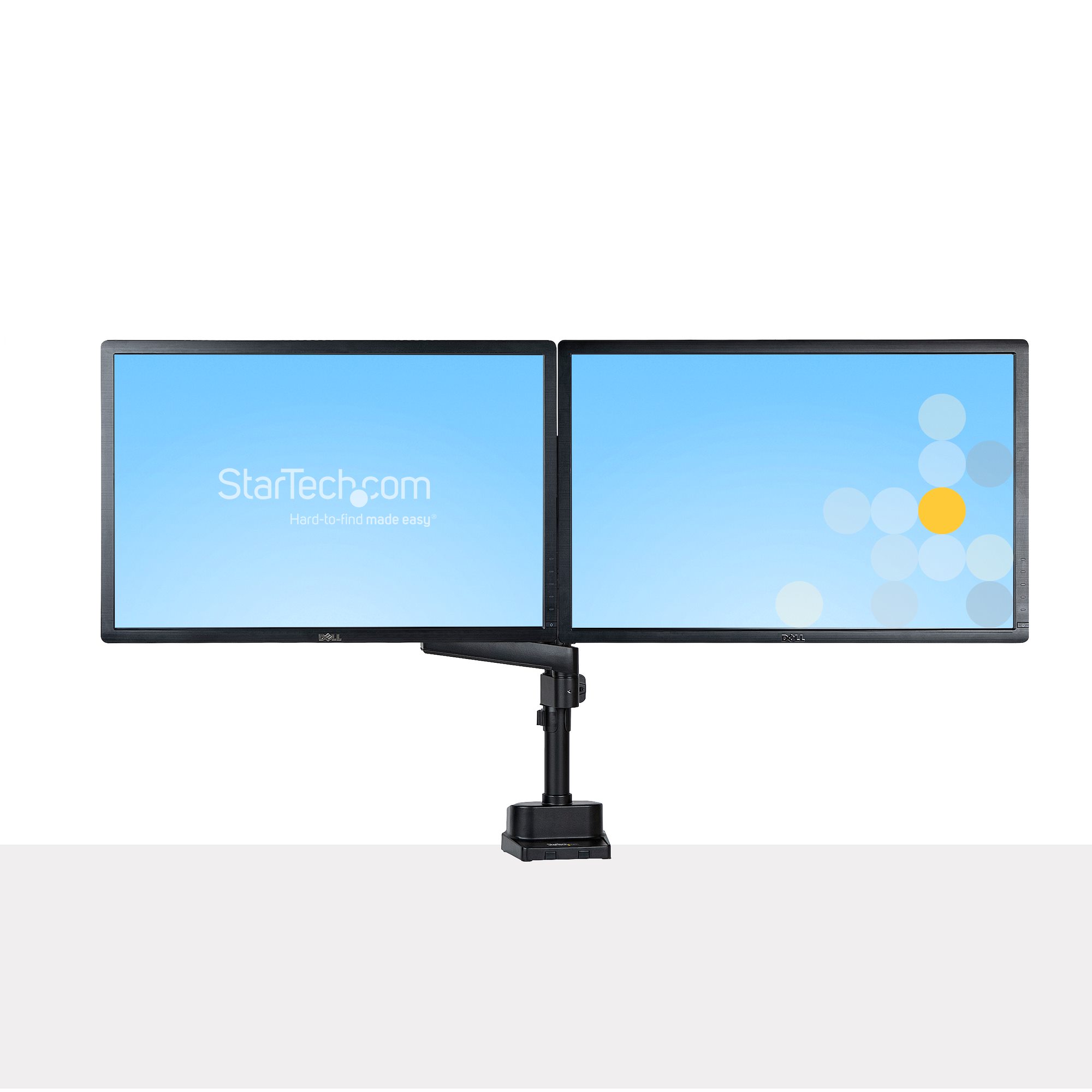 DESK MOUNT DUAL MONITOR ARM .