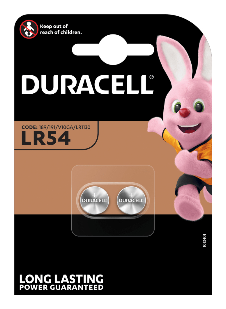 DURACELL Knopfzellen LR54 Alkali-Mangan 1,5 V, 2 St.