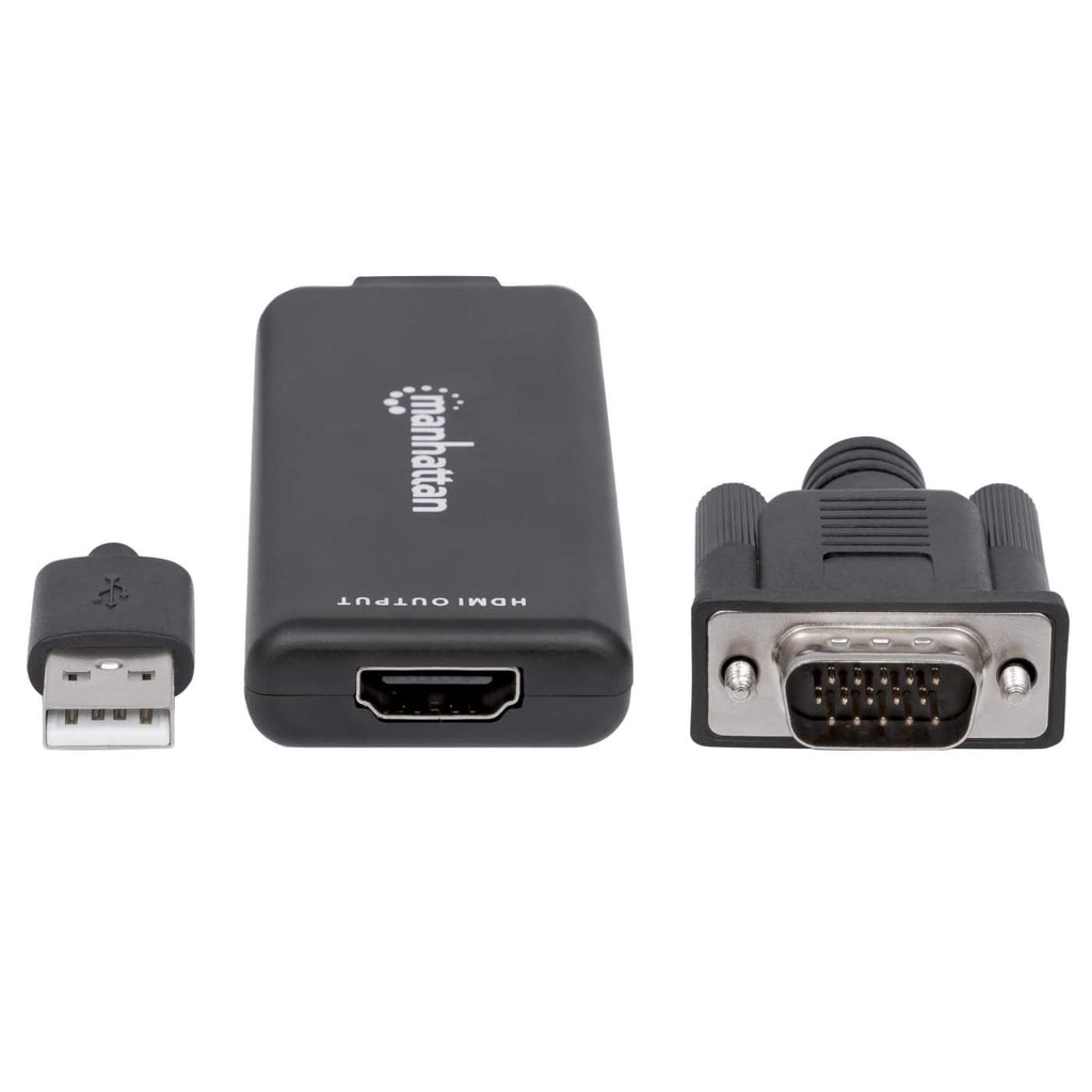MANHATTAN HDMI Konverter VGA USB weiß