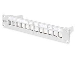 MODULAR PATCH PANEL 12-PORT1U 1UBLANK254MM RACK MOUNTGREY