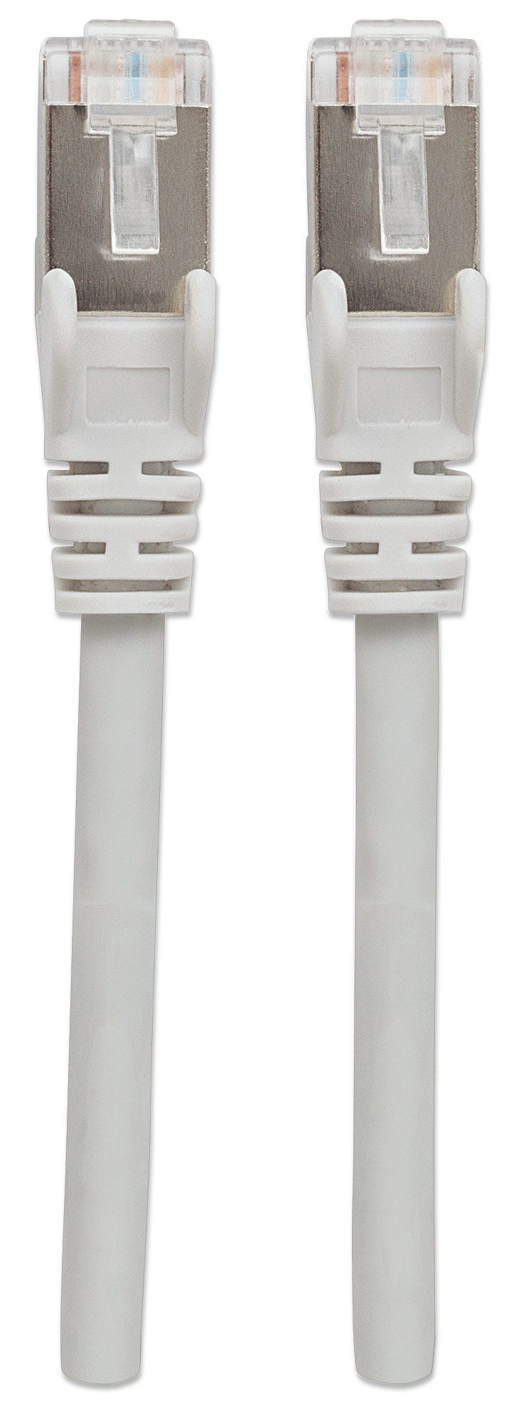 INTELLINET Netzwerkkabel Cat6A S/FTP CU LS0H 2m Grau RJ-45 Stecker / RJ-45 Stecker Vergoldete Kontakte