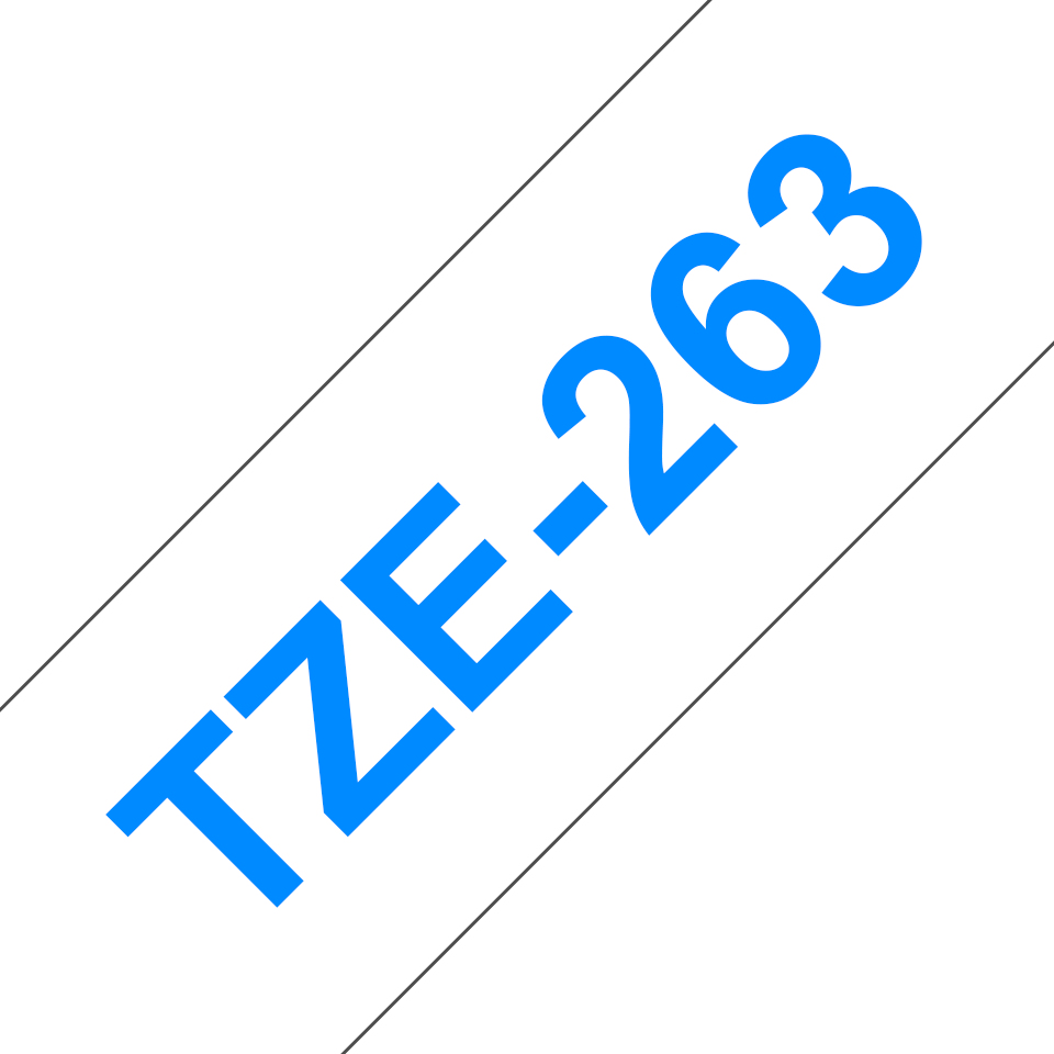 brother Schriftband TZe-263 TZE263, 36 mm, blau auf weiß, 1 St.