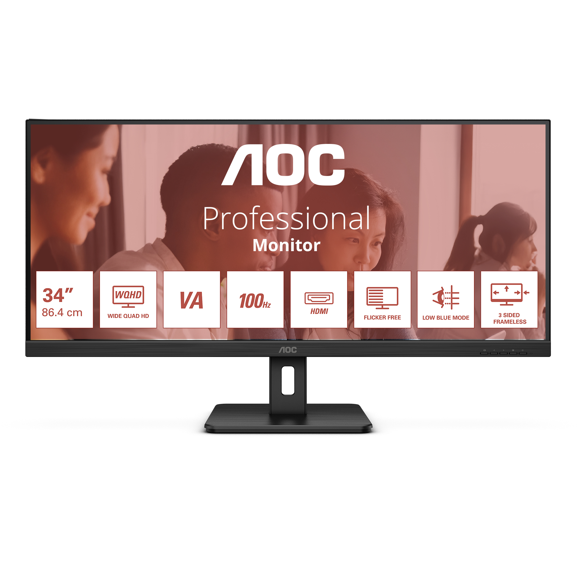 AOC 86,0cm (34) U34E2M 21:09 2xHDMI+DP black 4ms