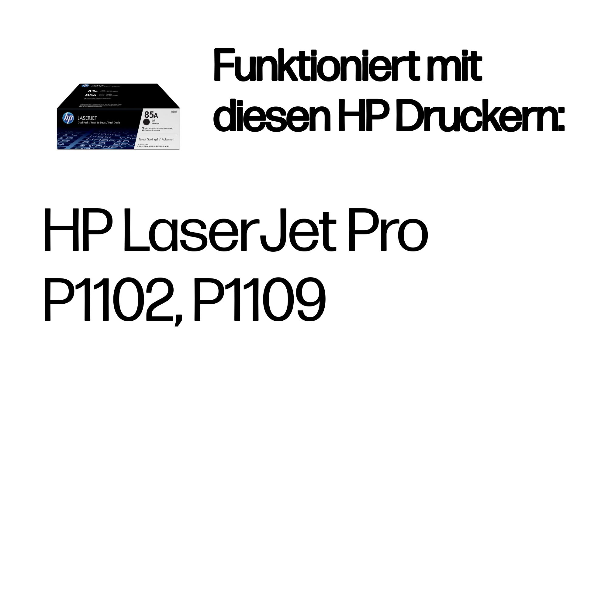 HP 85A 2x Schwarz LaserJet Tonerpatrone