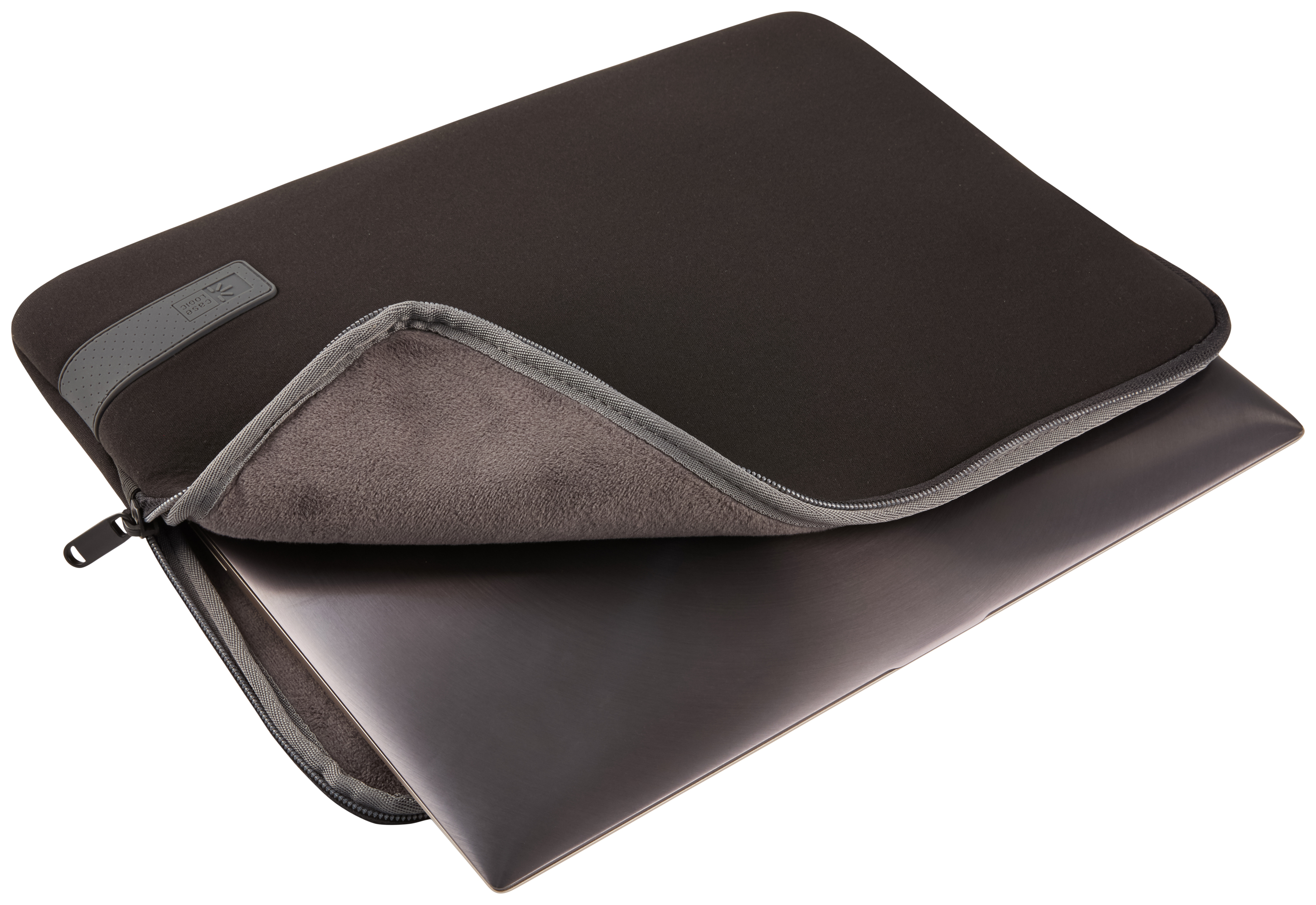 case LOGIC® Laptophülle Reflect Polyester schwarz bis 35,6 cm (14 Zoll)