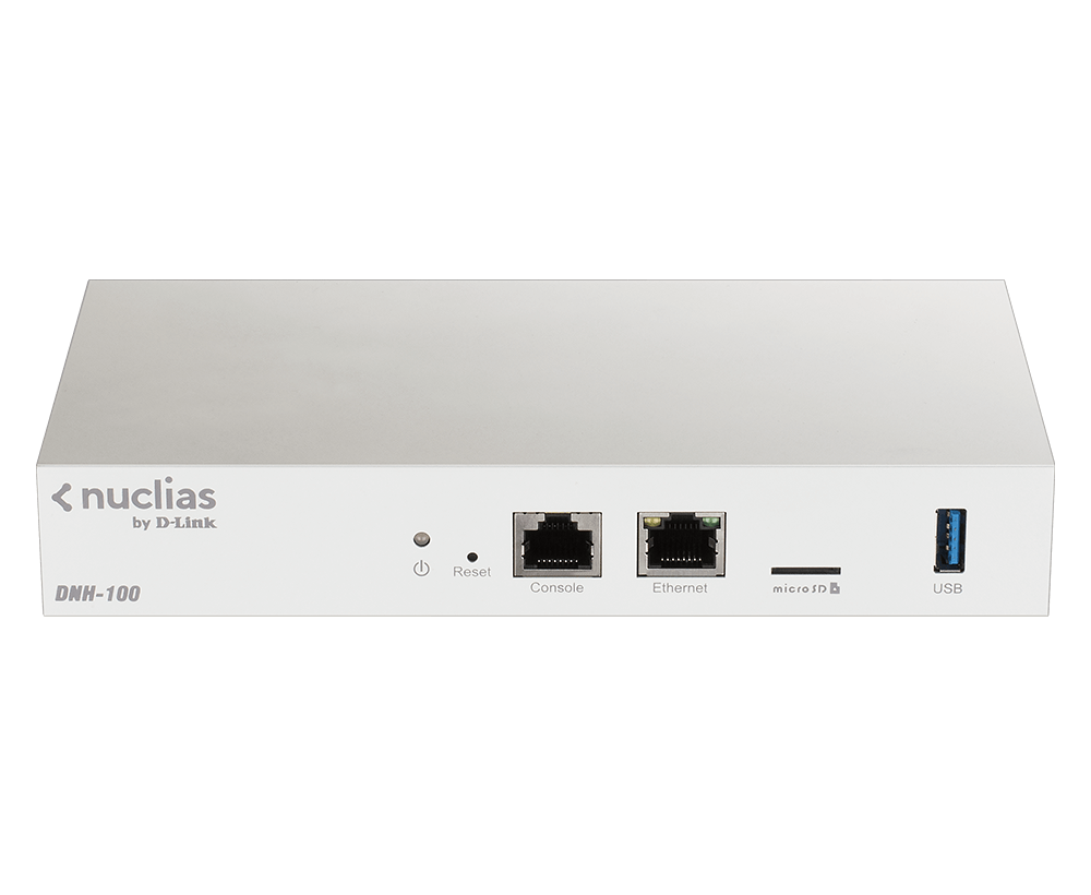 D-LINK DNH-100 Nuclias Connect Hub 1x Gigabit-Port 1x Konsolenport 1x USB 3.0 1 x microSD Verwaltung von bis zu 100 APs