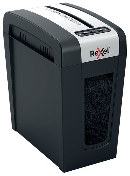 Rexel Secure MC4-SL Aktenvernichter mit Partikelschnitt P-5, 2 x 15 mm, bis 4 Blatt, schwarz