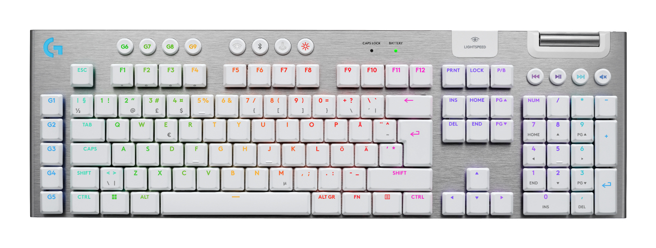 LOGITECH G915 X LIGHTSPEED Wireless Gaming Keyboard White (PAN)