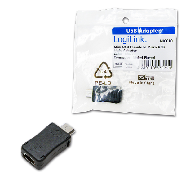 Logilink Adapter Mini USB Bu > Micro USB St