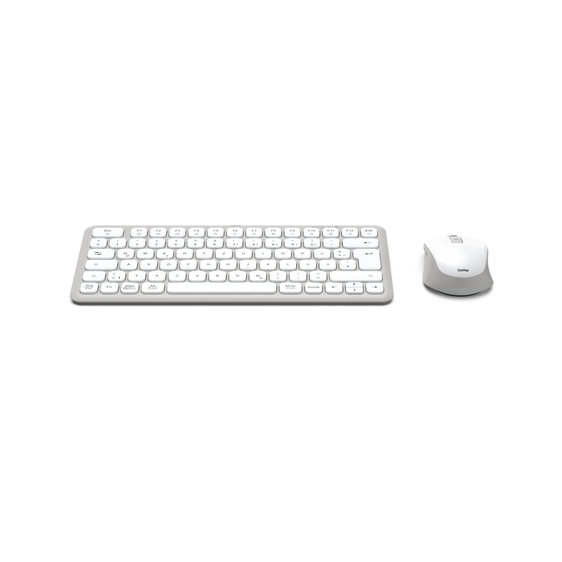hama WKM-500 Tastatur-Maus-Set kabellos weiß