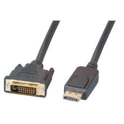 2M DP DVI CABLE M-M BLACK M/M GOLD FULL HD