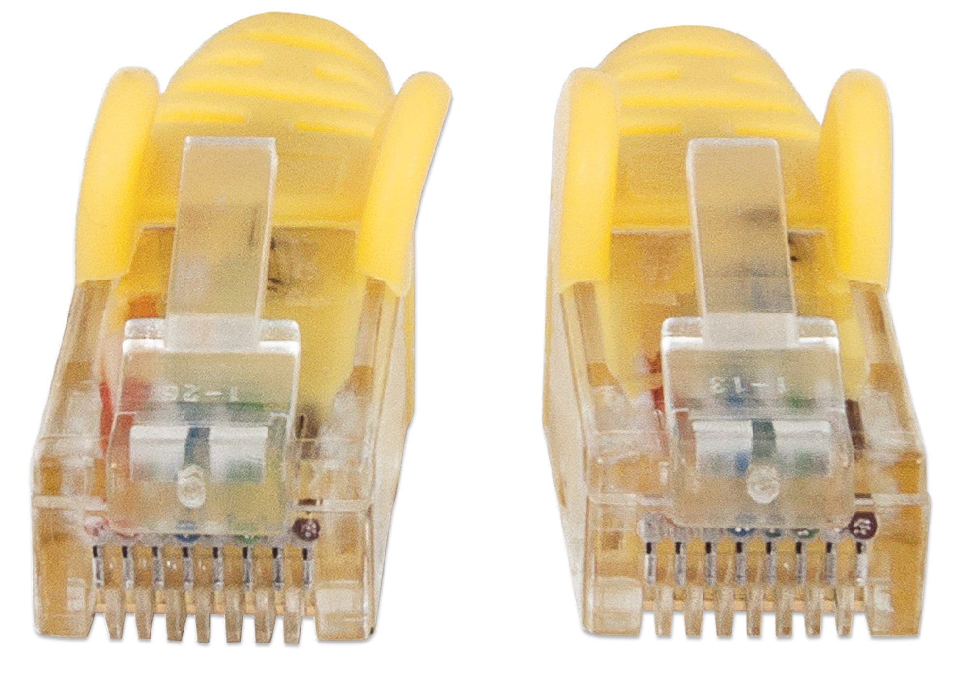 INTELLINET Netzwerkkabel Cat6 U/UTP 2,0m Gelb RJ-45 Stecker / RJ-45 Stecker Vergoldete Kontakte Polybeutel
