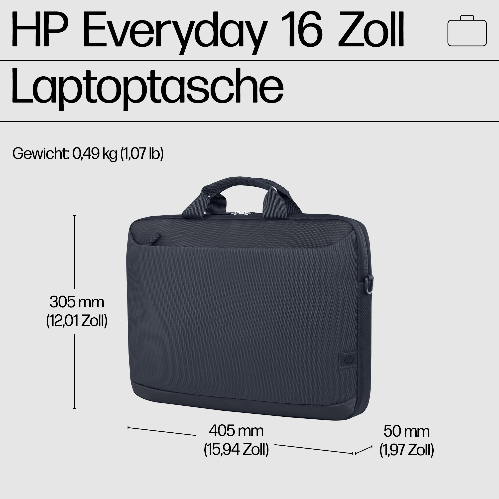 HP Everyday 40,64cm 16Zoll Odyssey Gray Laptop Briefcase