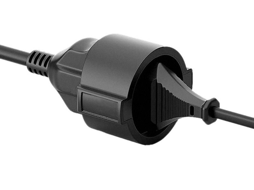 Equip Stromkabel CEE 7/7->CEE 7/3 St/Bu schwarz 10.00m