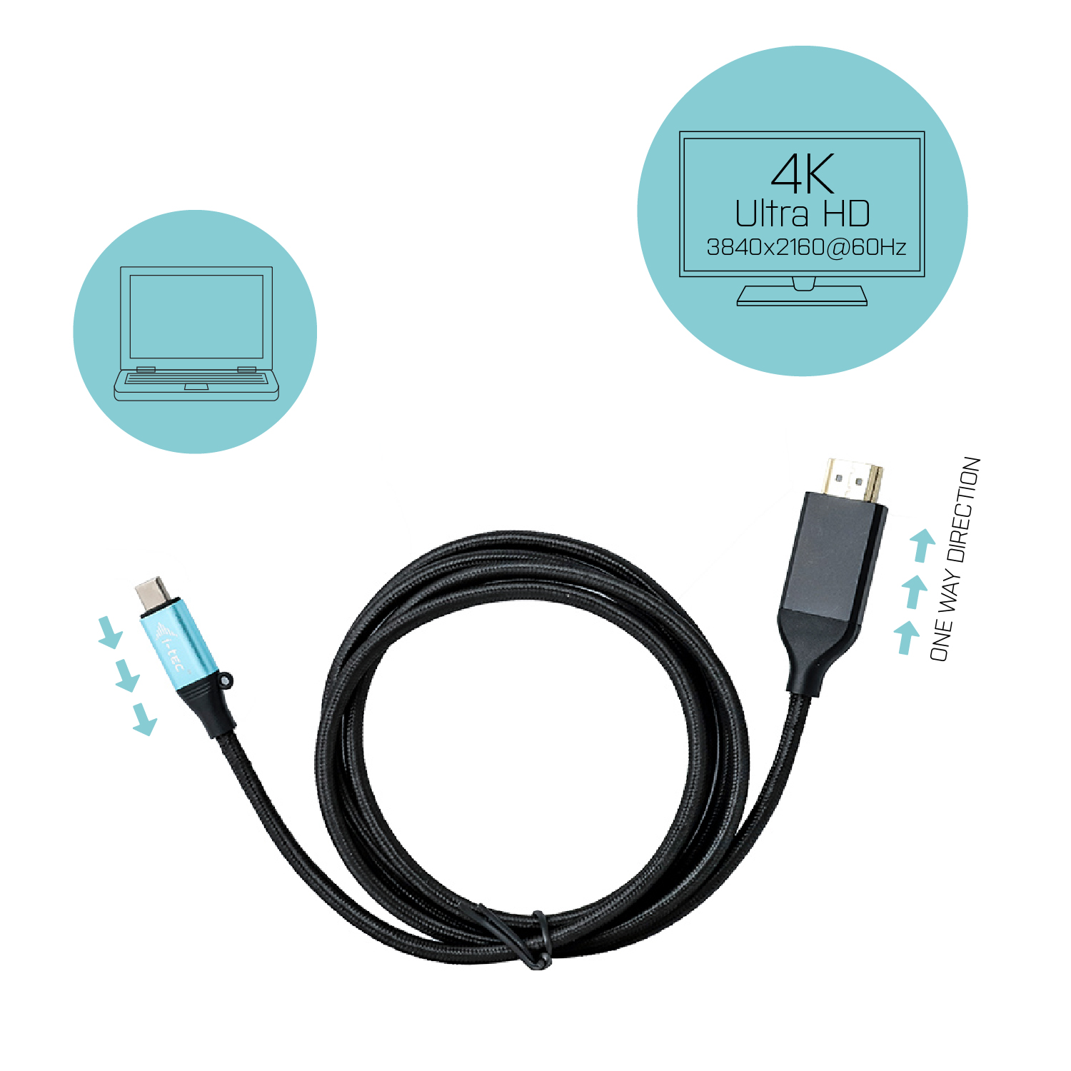 USB-C HDMI CABLE 4K 2M ADAPTER 4K/60HZ
