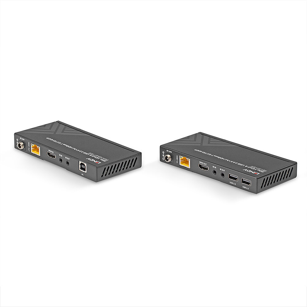 LINDY 150m Cat.6 HDBaseT KVM Extender, HDMI 4K60, USB 2.0&IR