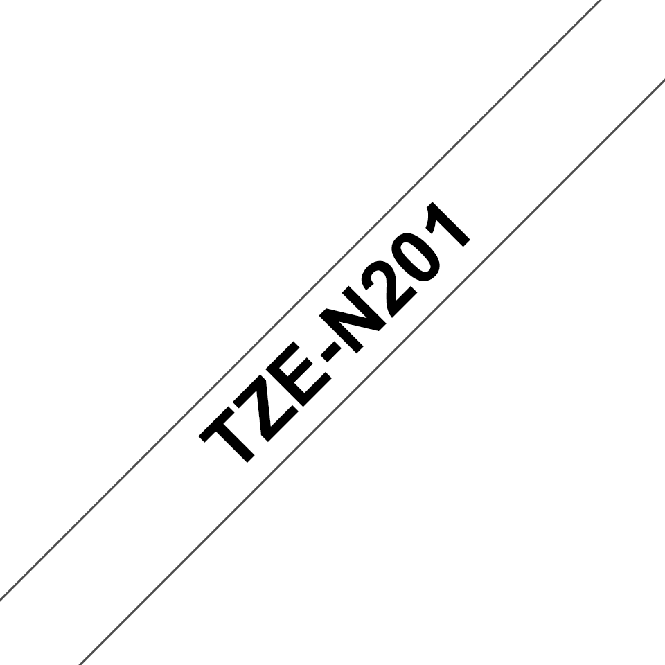 TZE-N201 TAPE WHITE PRINT BLACK 3.5MM