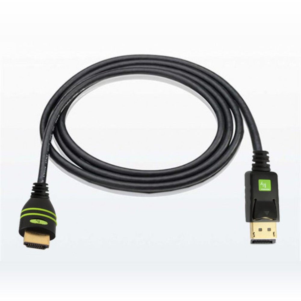 TECHLY Konverterkabel DisplayPort 1.1 auf HDMI schwarz 1m konvertiert das DisplayPort Signal in ein HDMI Signal