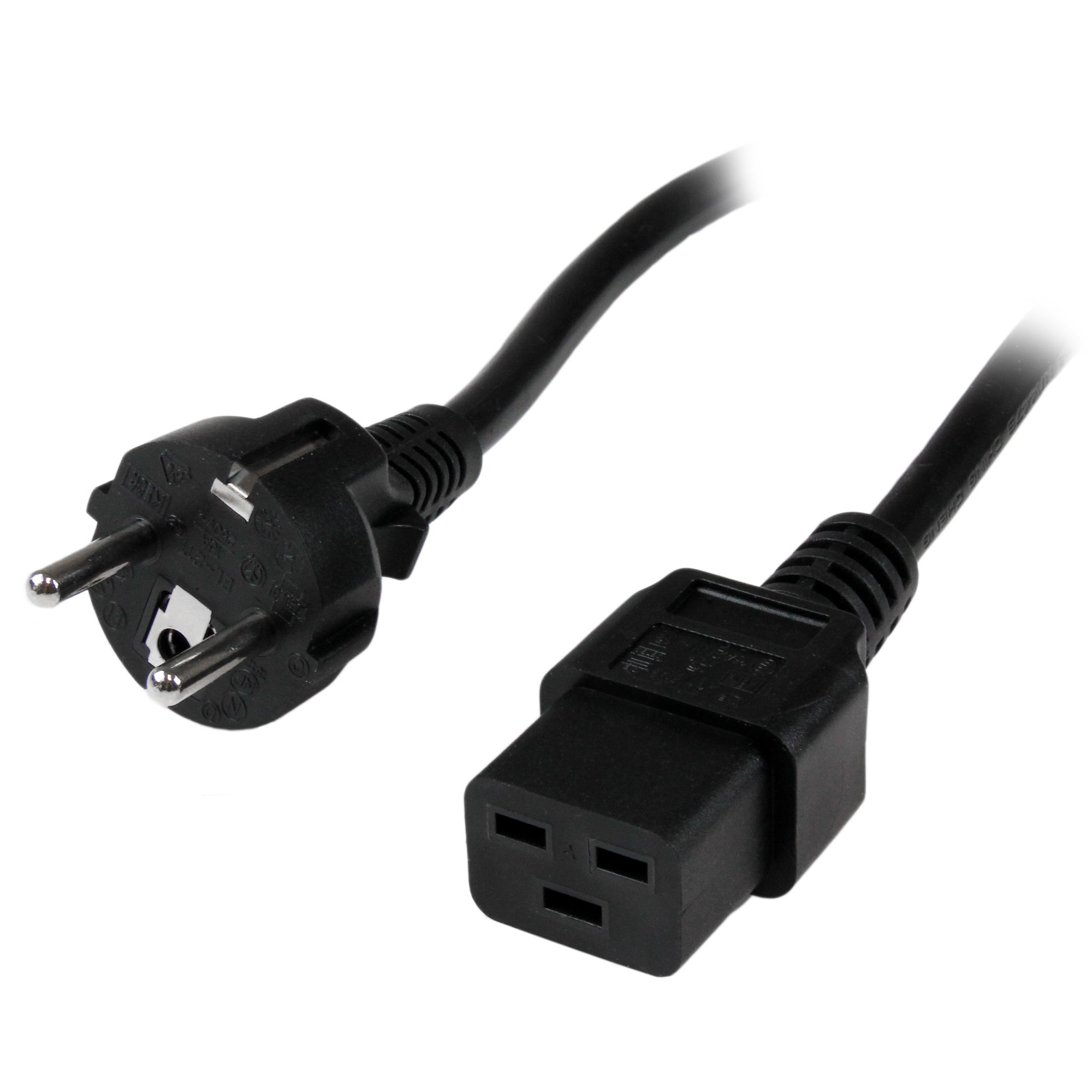 STARTECH.COM 2m Computer Power Cord - Schuko CEE7 to IEC 320 C19
