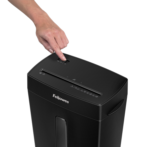 Fellowes Powershred P-42C Aktenvernichter mit Partikelschnitt P-4, 4 x 34 mm, bis 8 Blatt, schwarz