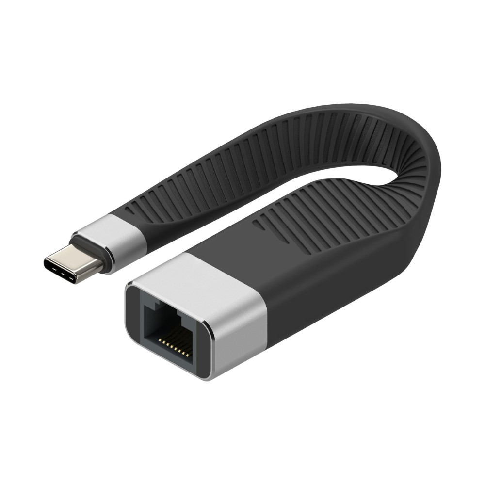 Techly Flexibler Adapter Typ C auf RJ45