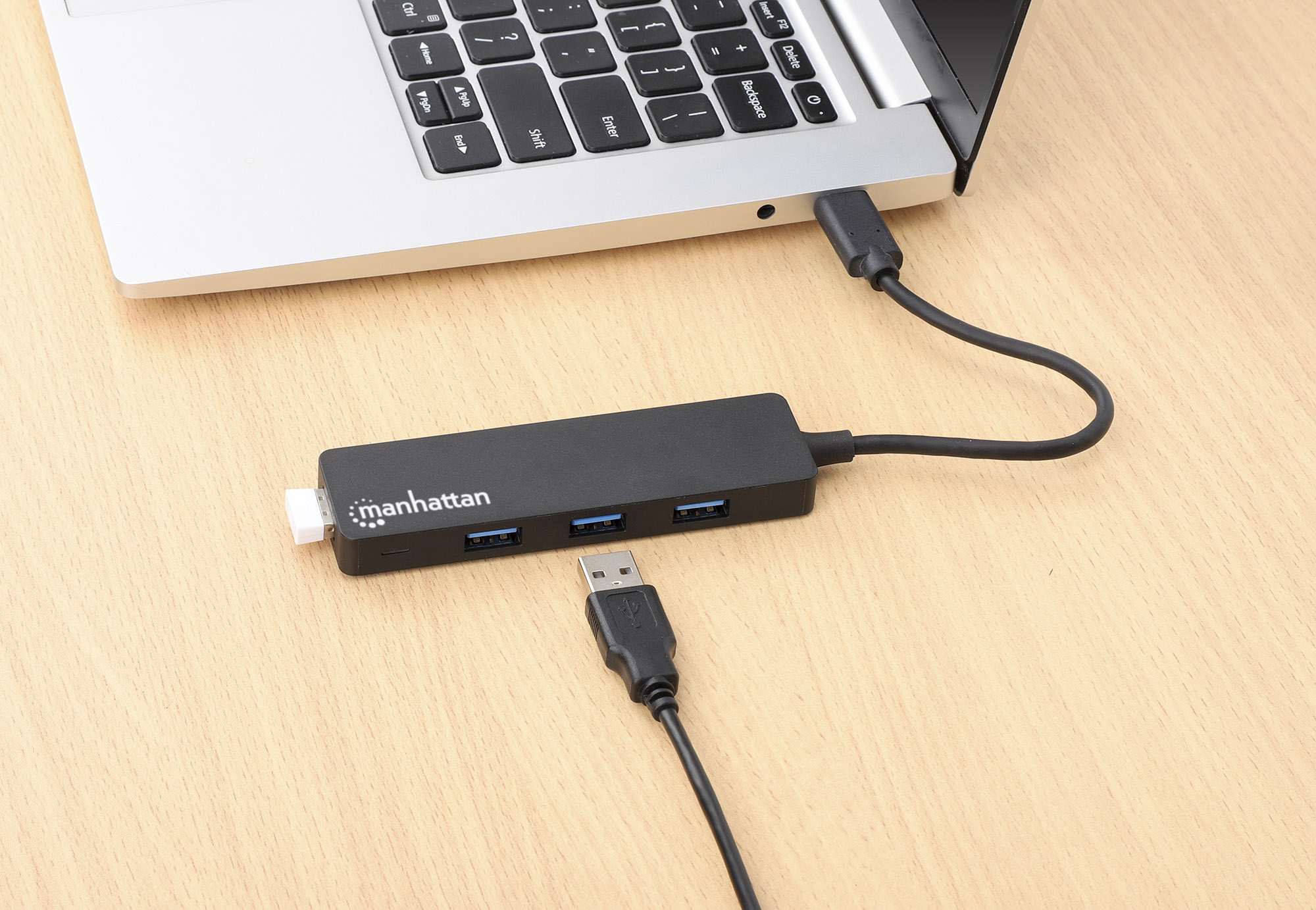 MANHATTAN 4-Port USB 3.2 Gen 1 Hub C-Stecker auf 4x A-Buchse
