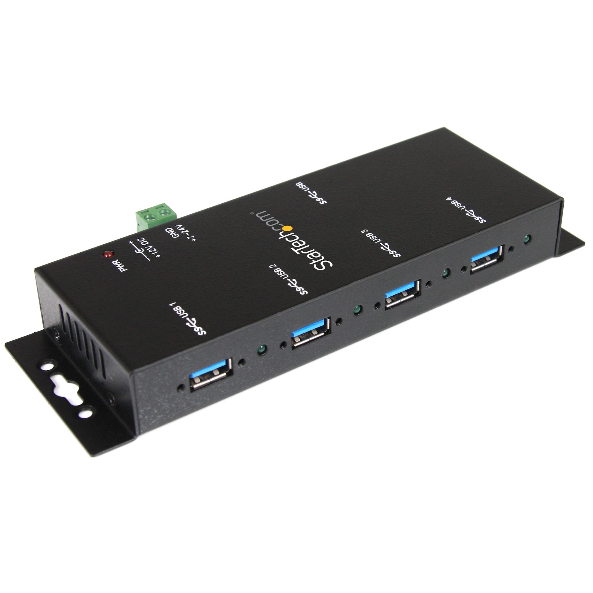STARTECH.COM Mountable 4-Port Rugged Industrial USB 3.0 SuperSpeed Hub
