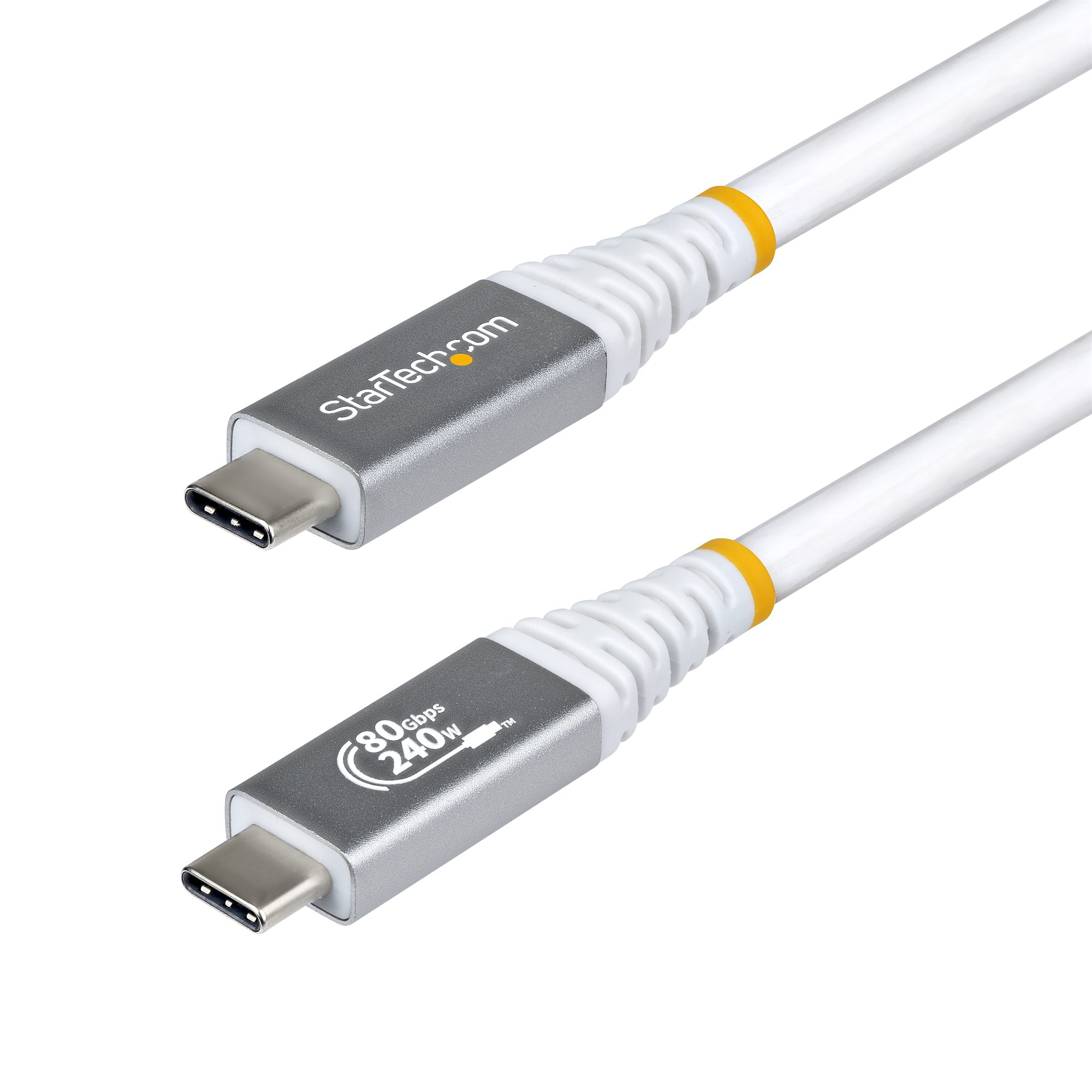 StarTech.com CC50CM80GUSB4CABLEW USB4 Kabel 0,5 m 80 Gbps Weiß