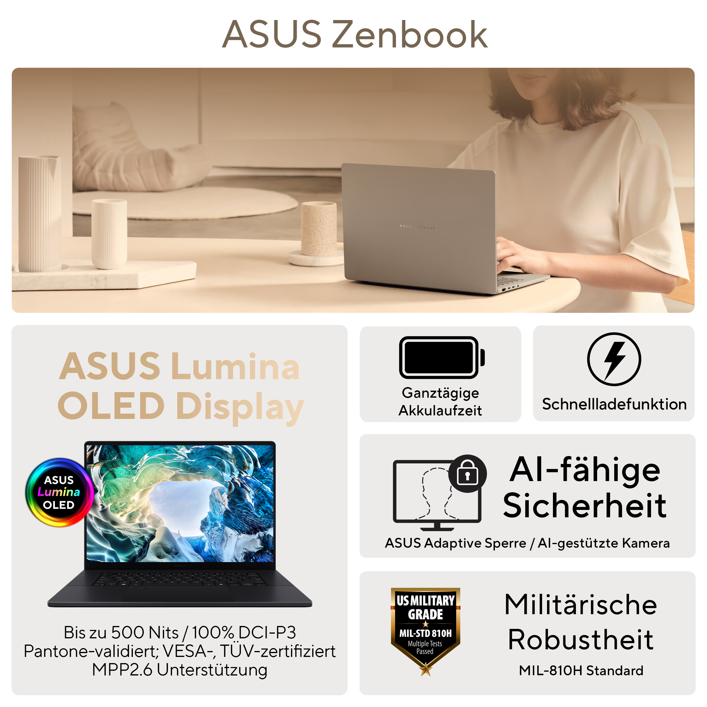 ASUS Zenbook 14 R7 AI 445 32 1TB UM3406GA-QD030W W11H