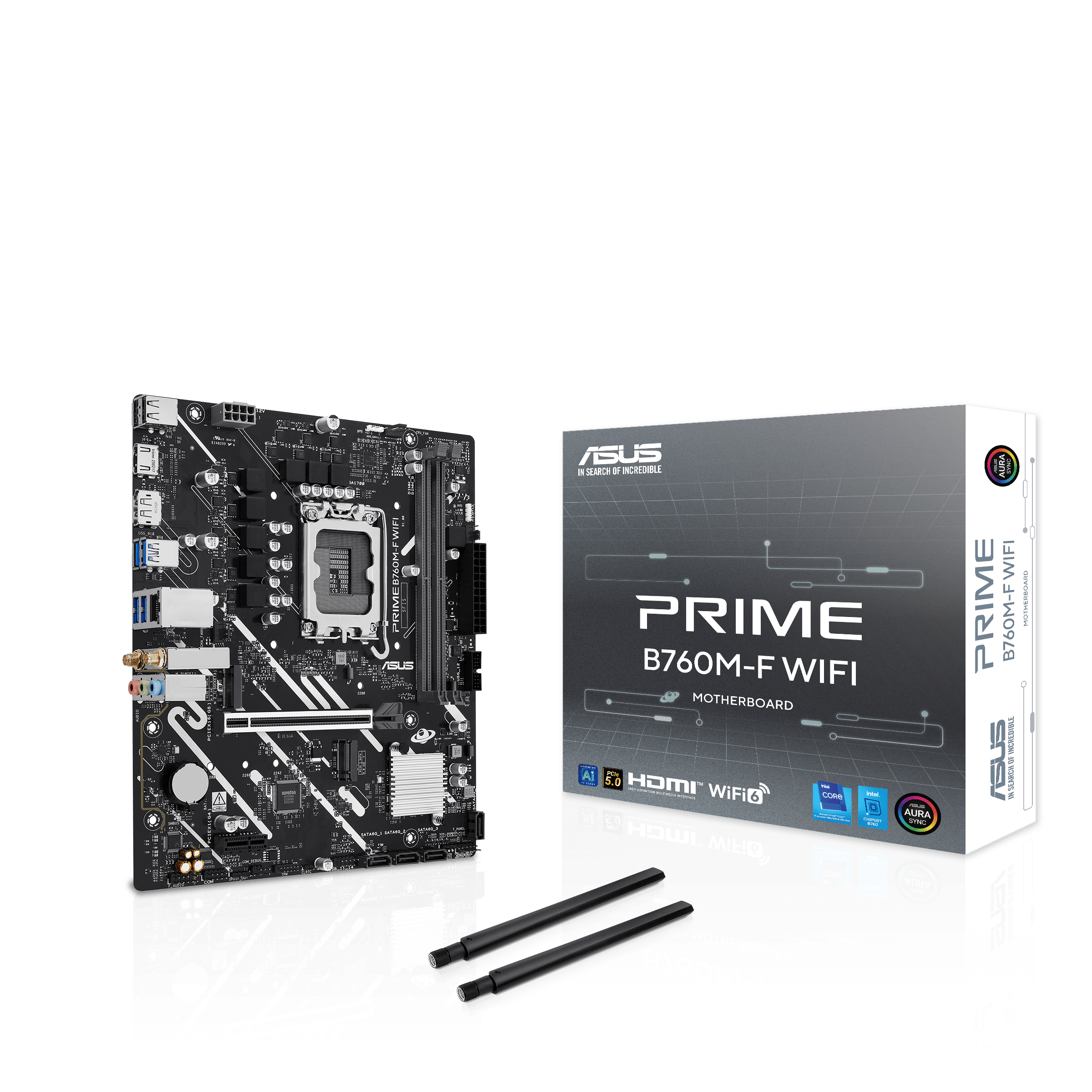ASUS PRIME B760M-F WIFI LGA 1700 mATX motherboard DDR5 1xHDMI 1xDP 2xM.2 4xSATA