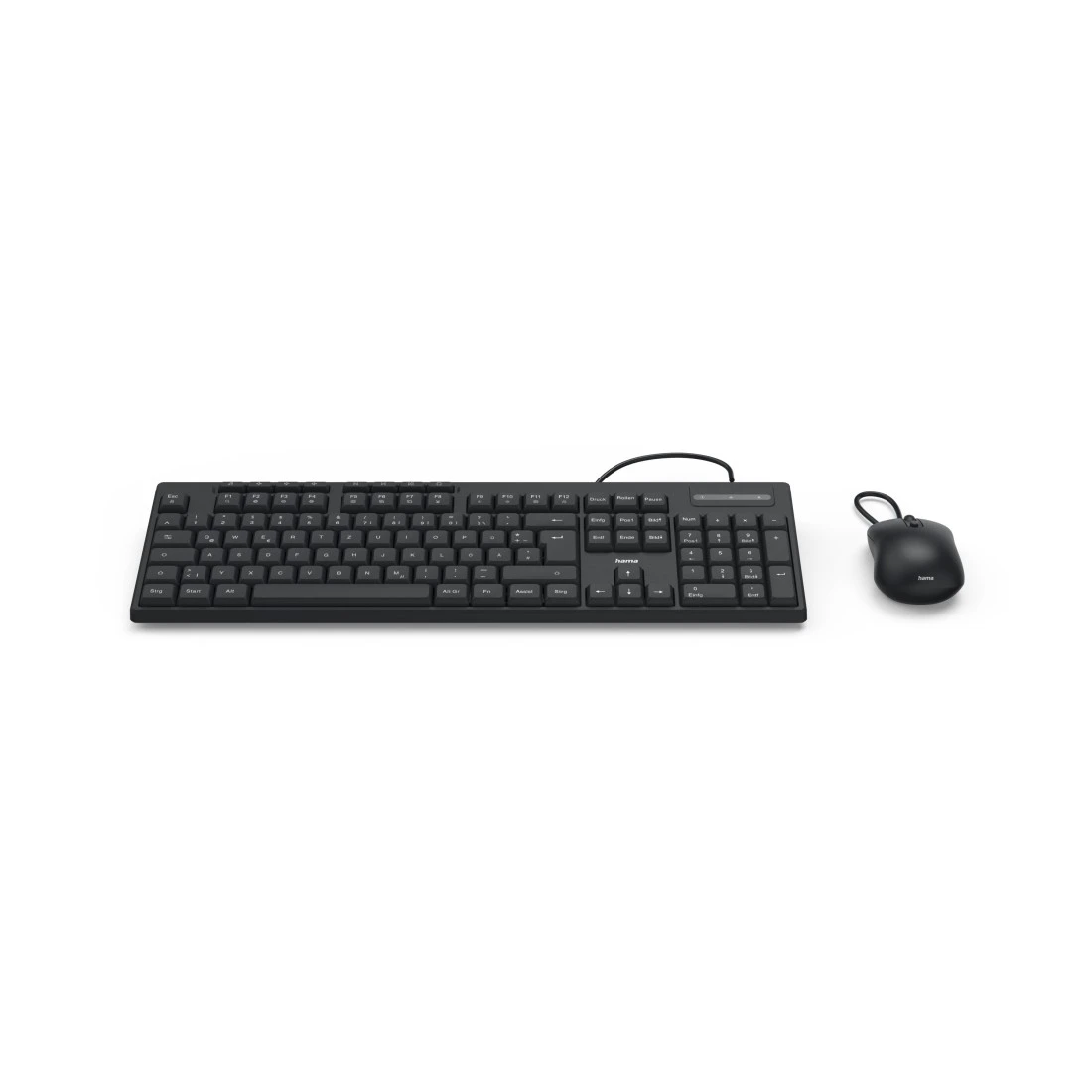 hama CKM-200 Tastatur-Maus-Set kabelgebunden schwarz