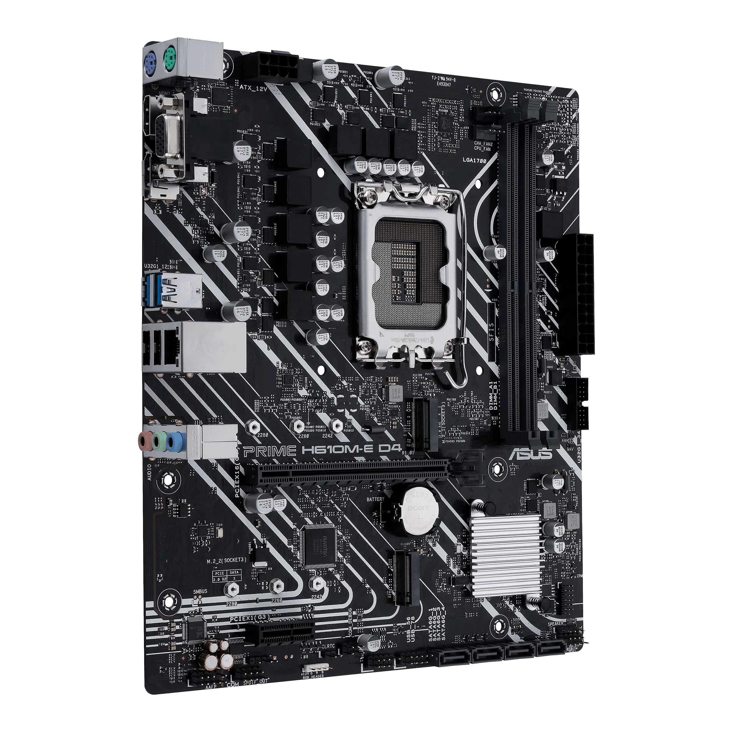 ASUS PRIME H610M-E D4-CSM LGA1700 mATX MB 2xDDR4 4xSATA 2xM.2