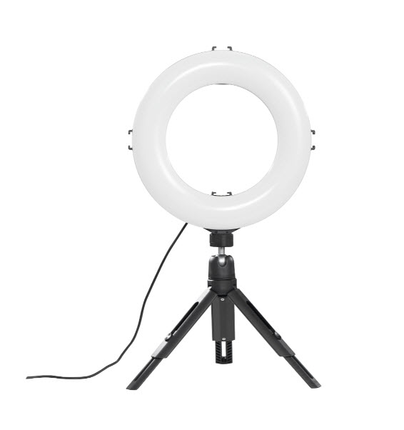 hama SpotLight Smart 80 II LED Ringlicht mit Stativ schwarz 9 Watt