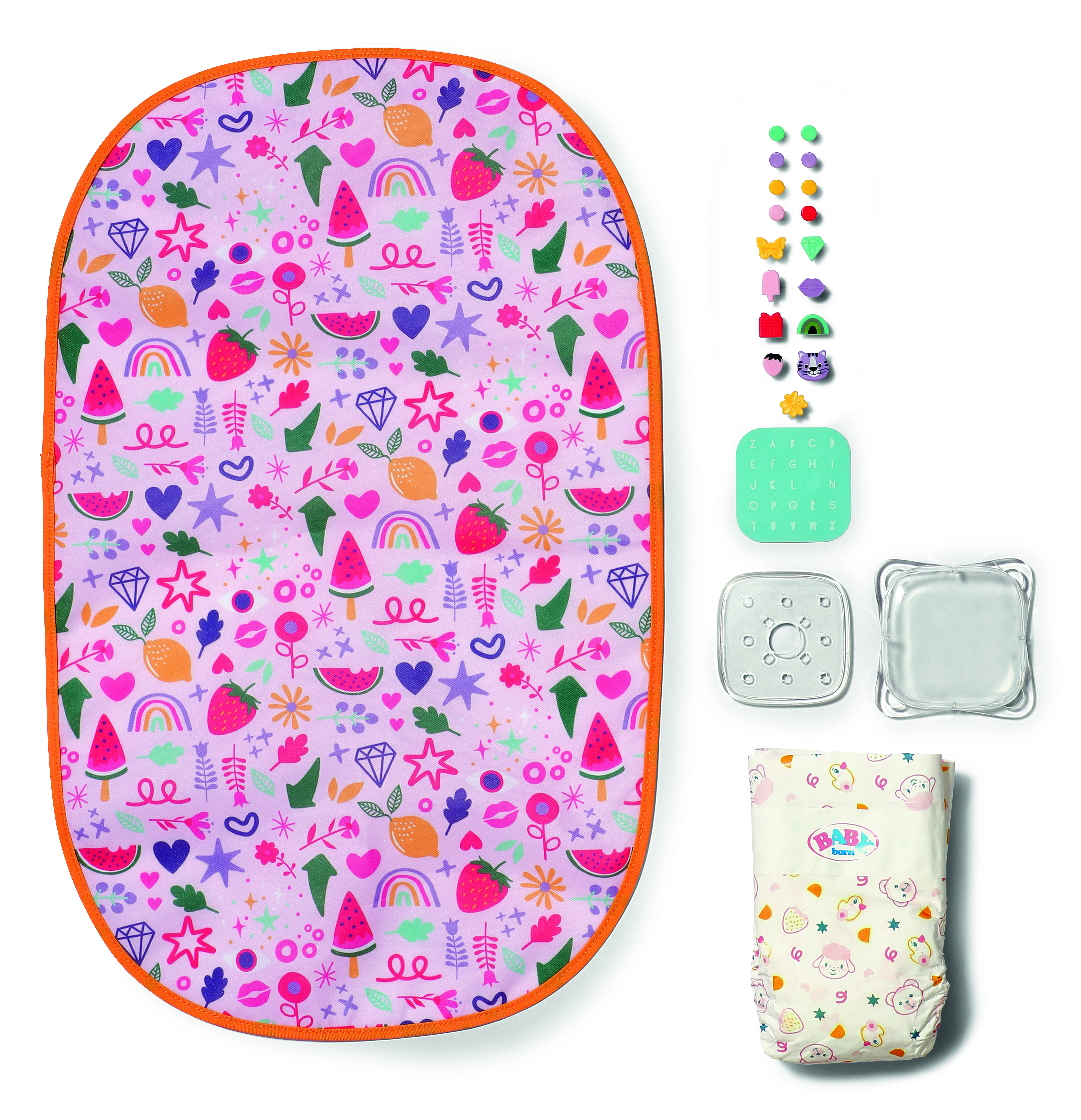 BABY born® Pinplay Wickeltasche, Puppenzubehör