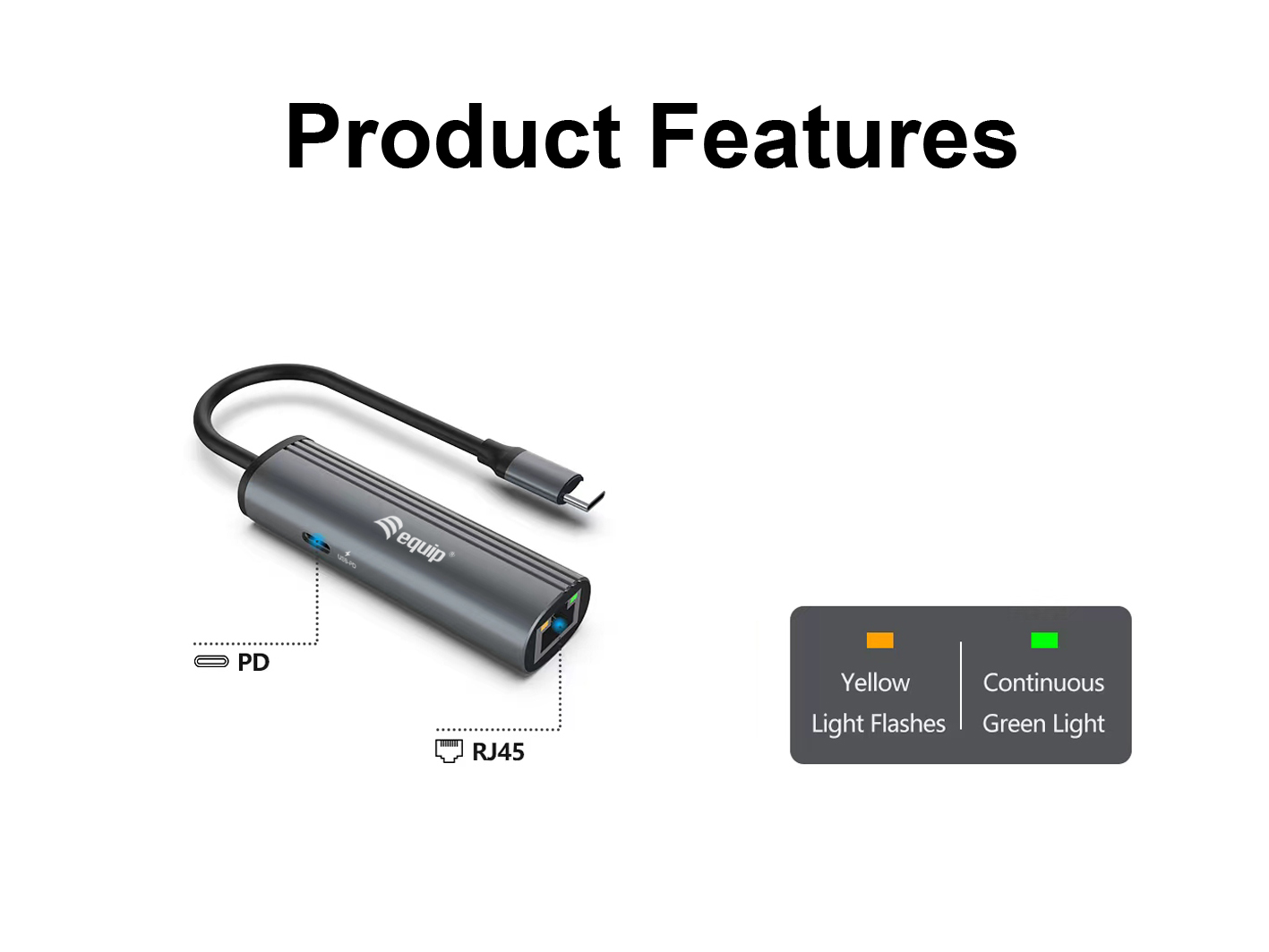 Equip Dock 1-1 USB-C->GbE,100W USB-C 0.15m