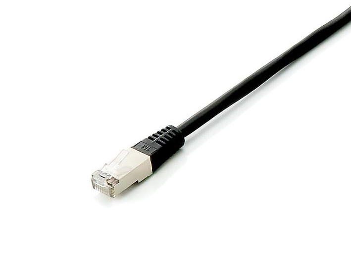 Equip Patchkabel Cat6A 10x S/FTP 2xRJ45 1.00m schwarz Plat